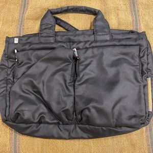 Black nylon Italian Mandarina Duck handbag